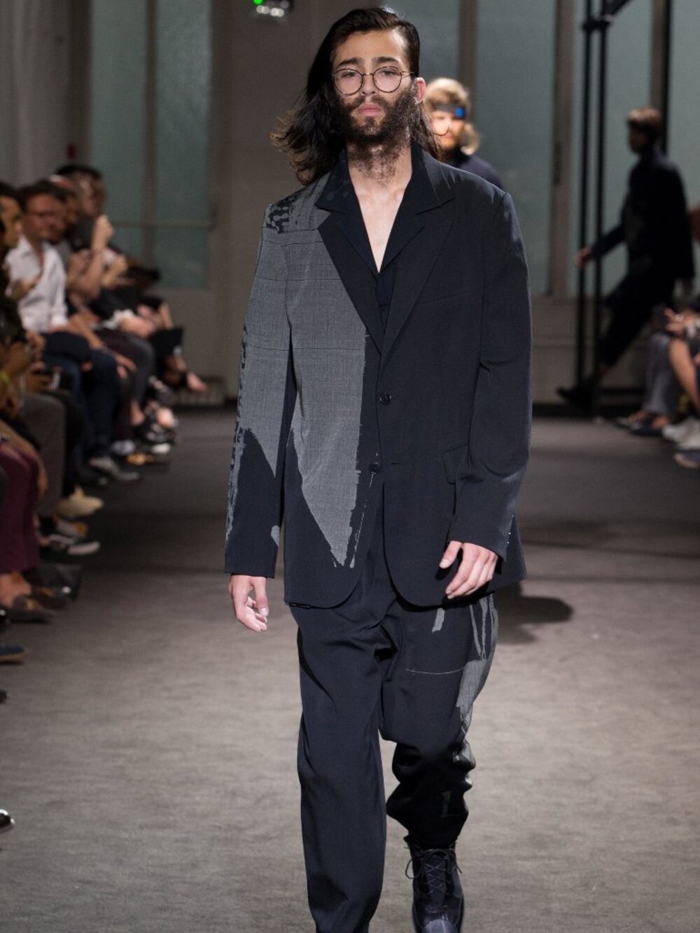 Yohji Yamamoto Pour Homme 2017SS Runway Yuka Asakura Reversible Print Jacket